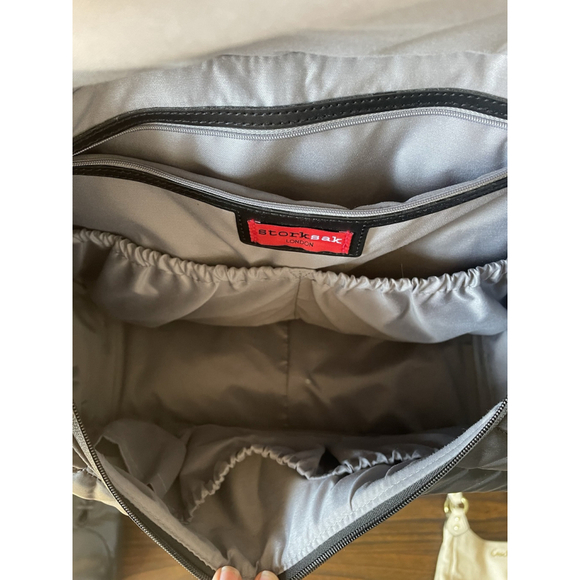 Storksak Poppy Convertible Black Quilted Diaper Bag Missing Changing Pad - Picture 3 of 10